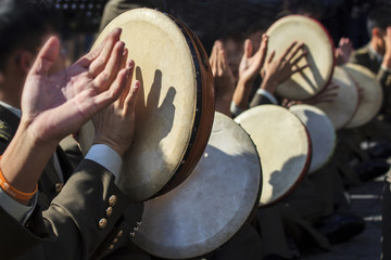 The central orchestra of Armed forces of Singapore in Moscow at a festival Spasskaya Tower