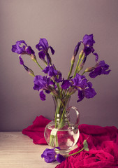 Still life with iris