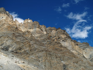 Tibetan Mountains against the Blue Sky