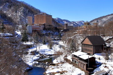 Sapporo, Hokkaido, winter scenery of Jozankei Onsen