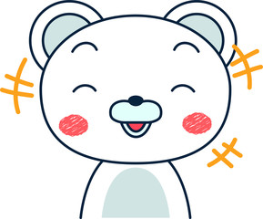 Polar bear expression laugh