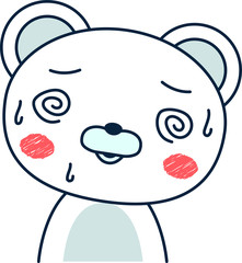 Polar bear expression Be impatient