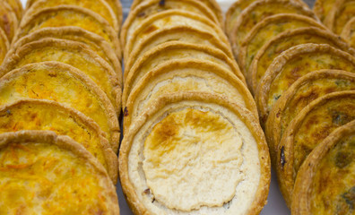 homemade French pies. selective focus.