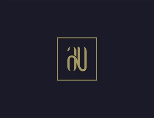 luxury letter AD logo design template