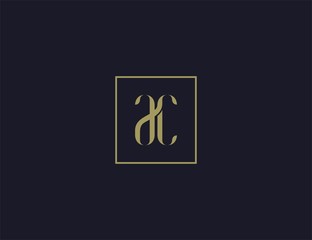 luxury letter AC logo design template