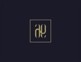 luxury letter AE logo design template