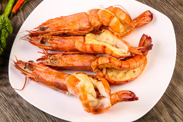 Grilled tiger prawn
