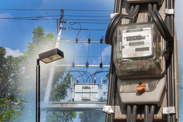 electric meters 220 kVA power plant for power generation. Industrial