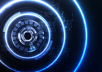 Technological intelligent interface connection abstract background vector