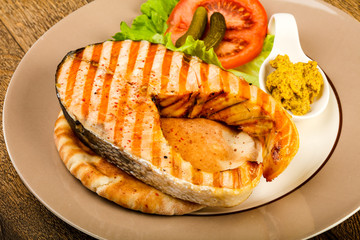Grilled salmon