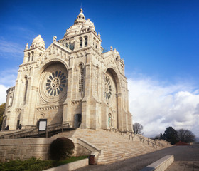 Fototapeta na wymiar Santa Luzia basilic in Viana do Castelo (north Portugal)