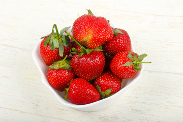 Strawberry in the bowl