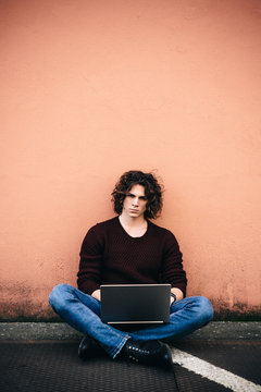 Cool man outdoors portrait