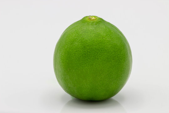 Fresh lime  on white background.