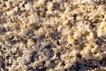 Snow with sand as an abstract background