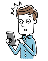 男性：スマートフォン
