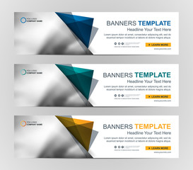 Naklejka premium Abstract Web banner design background or header Templates