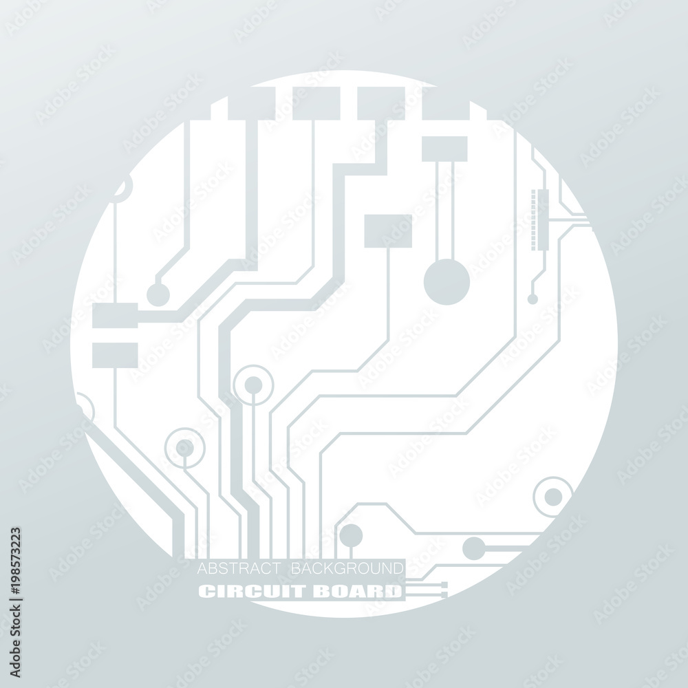 Poster vector circuit board illustration. abstract technology. microchip background.
