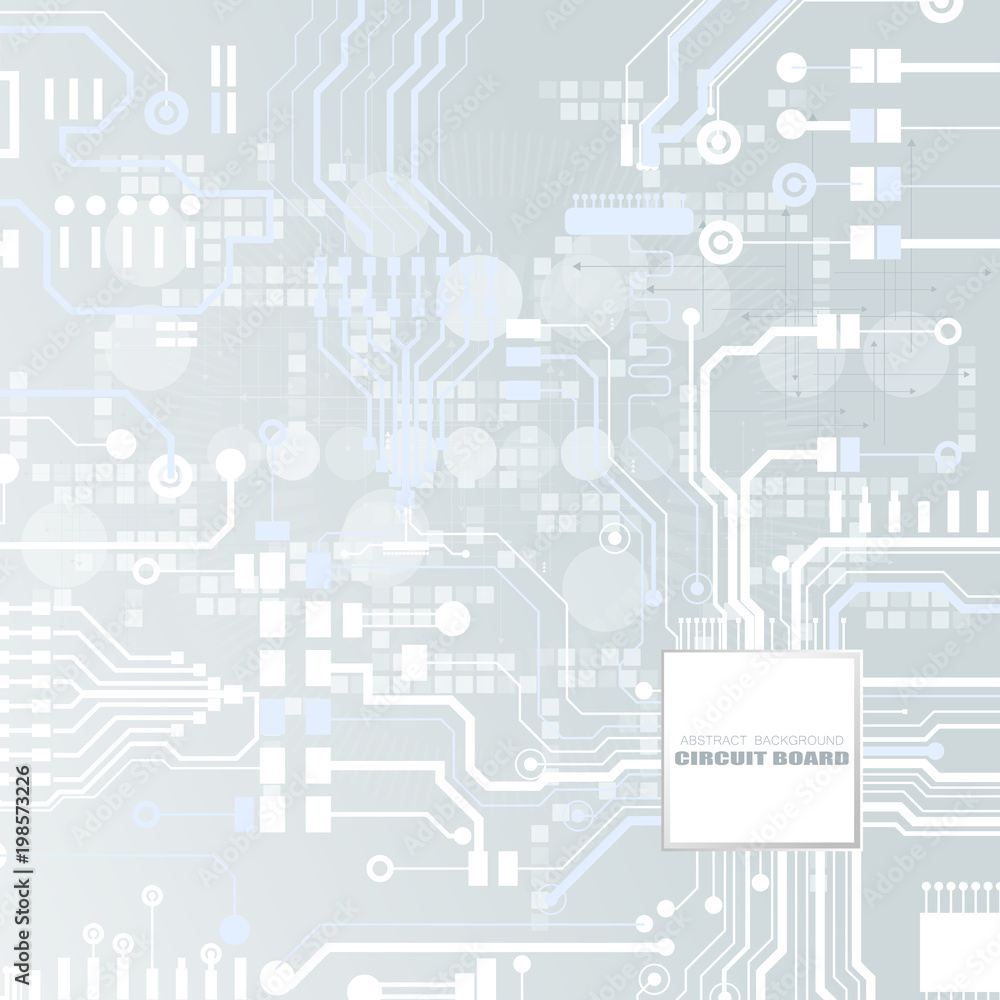 Poster vector circuit board illustration. abstract technology. microchip background.