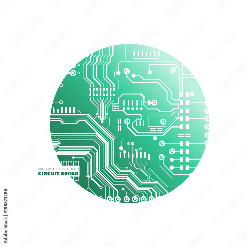 Aufkleber vector circuit board illustration. abstract technology. microchip background.