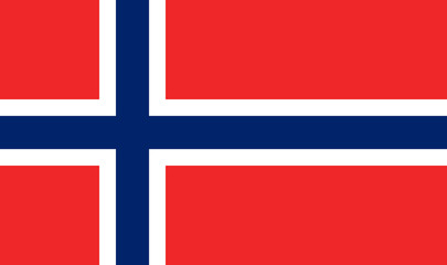 Naklejka premium The Flag Of Norway. National symbol of the state. Vector illustration.