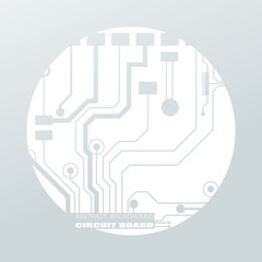 Vector circuit board illustration. Abstract technology. Microchip background.