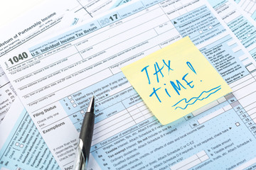 Tax forms, close up