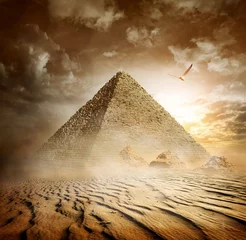 Cercles muraux Egypte Tempête dans le désert