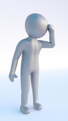 Männchen mit Kopfschmerzen