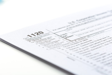 Obraz premium Tax forms, close up