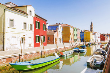 Fototapeta na wymiar picturesque Burano Island, Venice