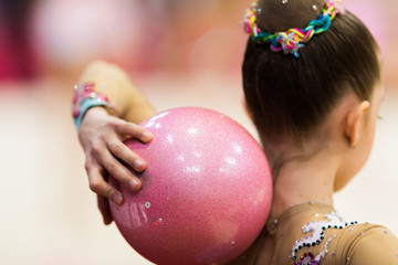 Rhythmic gymnastics competition - blurred