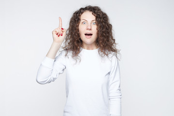Clever young female scientist get new idea of developing famous high quality kind of smart phone,...