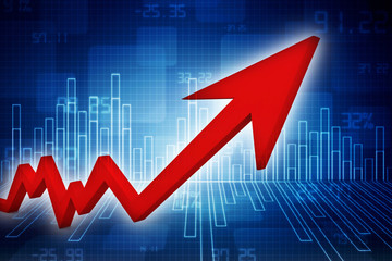 3d illustration business arrow