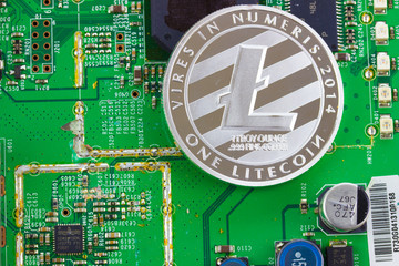 Cryptocurrency Litecoin. GPU Mining System