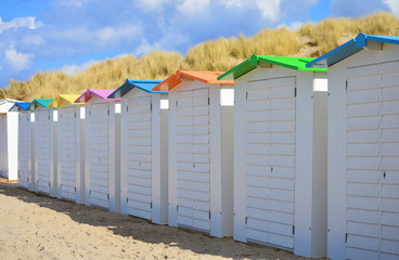 Row of beach huts