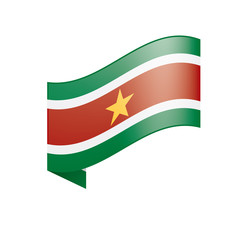 Suriname flag, vector illustration