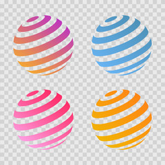 Globe abstract logo sign icon