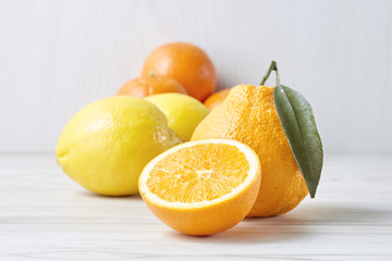 オレンジ、デコポン、レモン、(Citrus fruits)
