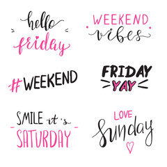 Set of quotes about weekend