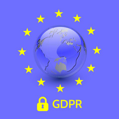 EU General Data Protection Regulation. eu gdpr vector illustration