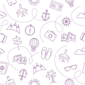 Travel Seamless Pattern