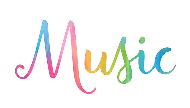 MUSIC hand lettering icon 