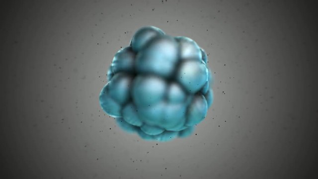 Cellular structure cells cell cluster under the microscope