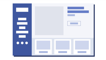 Website Flat Design Vector. Wireframes Layout. Web Design Concept. Illustration