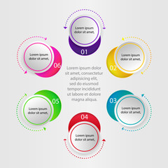 Infographics template for business, education, web design, banners, brochures, flyers. Vector illustration.