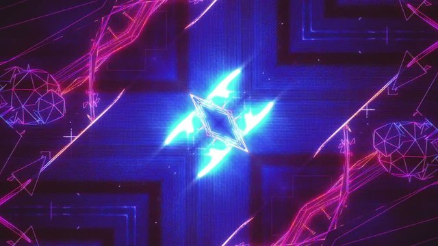 Seamless and colorful motion graphics looped. Colorful Kaleidoscopic Video Background. Suited for VJ's software, video mixes, night clubs, events and video mapping shows.