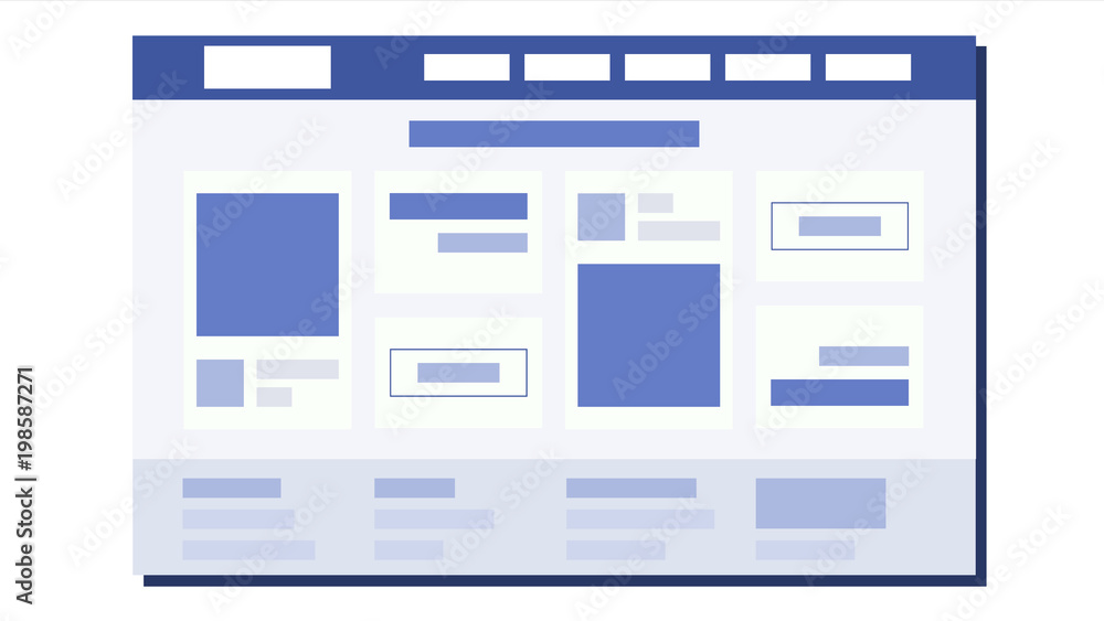 Poster website flat design vector. page plan. coding. web development. website template. illustration