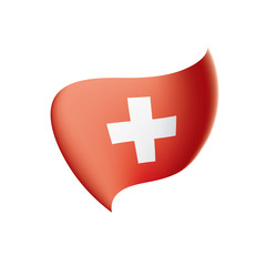 Switzerland flag, vector illustration