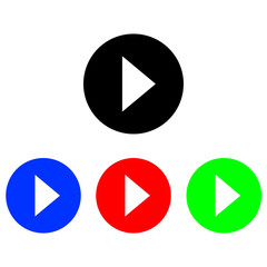 play icon vector isolated